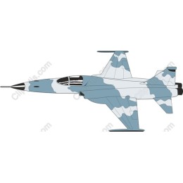 Blue Camouflage Military Jet