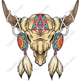 Tribal Bull Skull