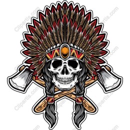 Warrior's Emblem - Skull with Headdress