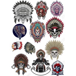 Native American Skull Cliparts Bundle