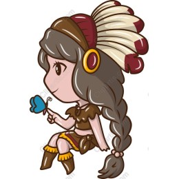 Playful Native American Girl