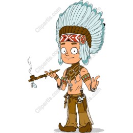 Tribal Character with Feathered Headdress