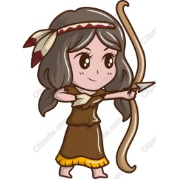 Courageous Native Archer Girl