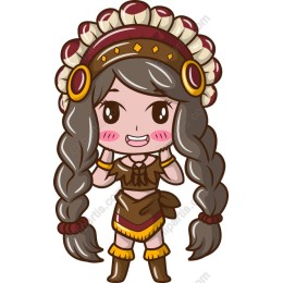 Cheerful Indigenous Girl