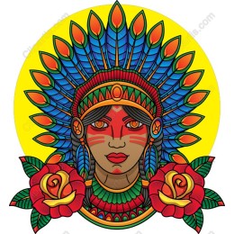 Vibrant Native American Woman