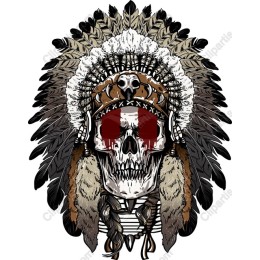 Fierce Native American Skull