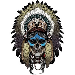 Native American Skull Headdress