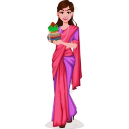 Traditional Joy - of a Woman in Cultural Attire