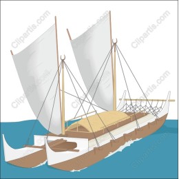 Double-Hulled Sailing Vessel