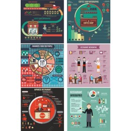 Restaurant and Coffee Shop Infographic Set