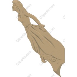 Elegant Woman in Flowing Dress