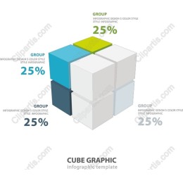 Cube Graphic Infographic Template