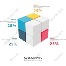 Cube Graphic Infographic Template