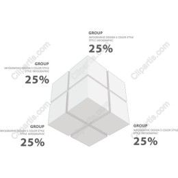 3D Cube Infographic Template