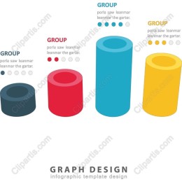Colorful Cylinder Infographic