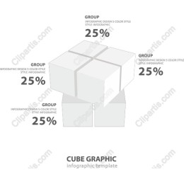 Cube Graphic Infographic Template
