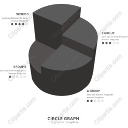 3D Circle Graph Infographic Template