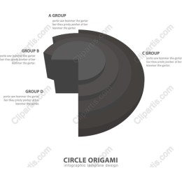 Circle Origami Infographic Template