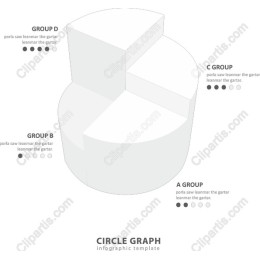 3D Circle Graph Infographic Template
