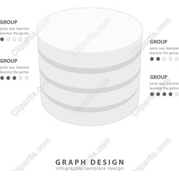 Three-Tier Circular Grouped Data Infographic