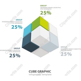 Cube Graphic Infographic Template