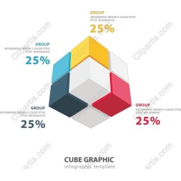 Cube Graphic Infographic Template