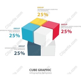 Cube Graphic Infographic Template