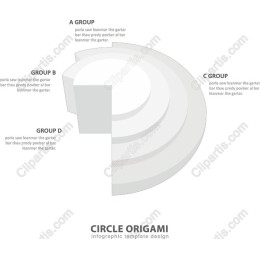 Circle Origami Infographic Template