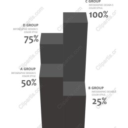 Infographic Percentage Bar Chart
