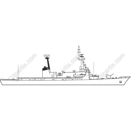 Sleek Naval Ship