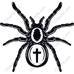 Gothic Spider with Cross