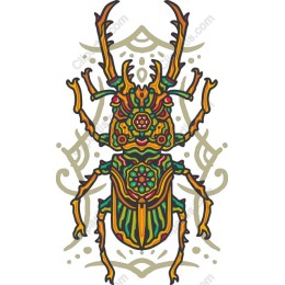 Colorful Stylized Beetle