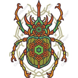 Vibrant Stylized Beetle