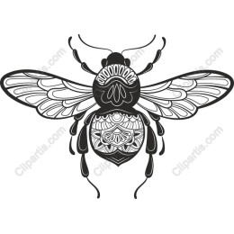 Black and White Ornamental Bee