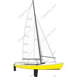 Vibrant Yellow Sailboat