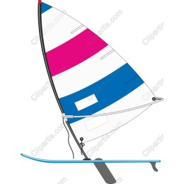 Vibrant Windsurfing Board