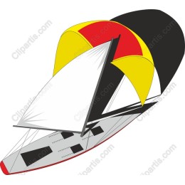 Vibrant Racing Sailboat