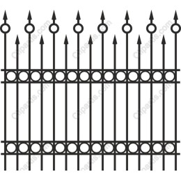 Ornamental Wrought-Iron Fence