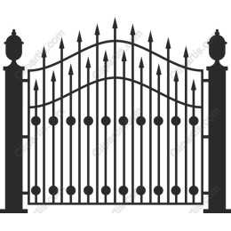 Elegant Ornate Wrought-Iron Gate