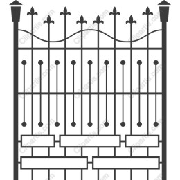 Elegant Wrought Iron Fence