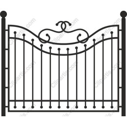 Elegant Decorative Wrought Iron Gate