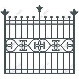 Elegant Ornate Wrought Iron Fence