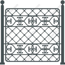 Elegant Wrought Iron Fence