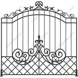 Elegant Ornate Wrought Iron Gate