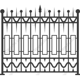 Elegant Wrought Iron Fence