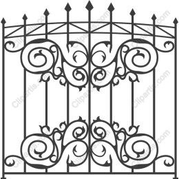 Elegant Ornate Wrought Iron Gate