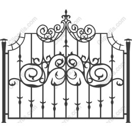 Elegant Wrought Iron Gate