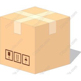 Cardboard Box with Handling Symbols