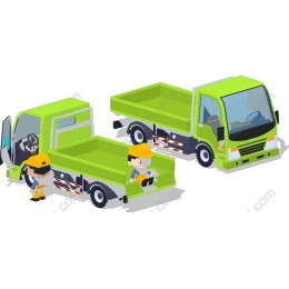 Vibrant Green Truck