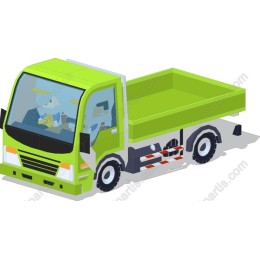 Eco-Friendly Green Delivery Truck